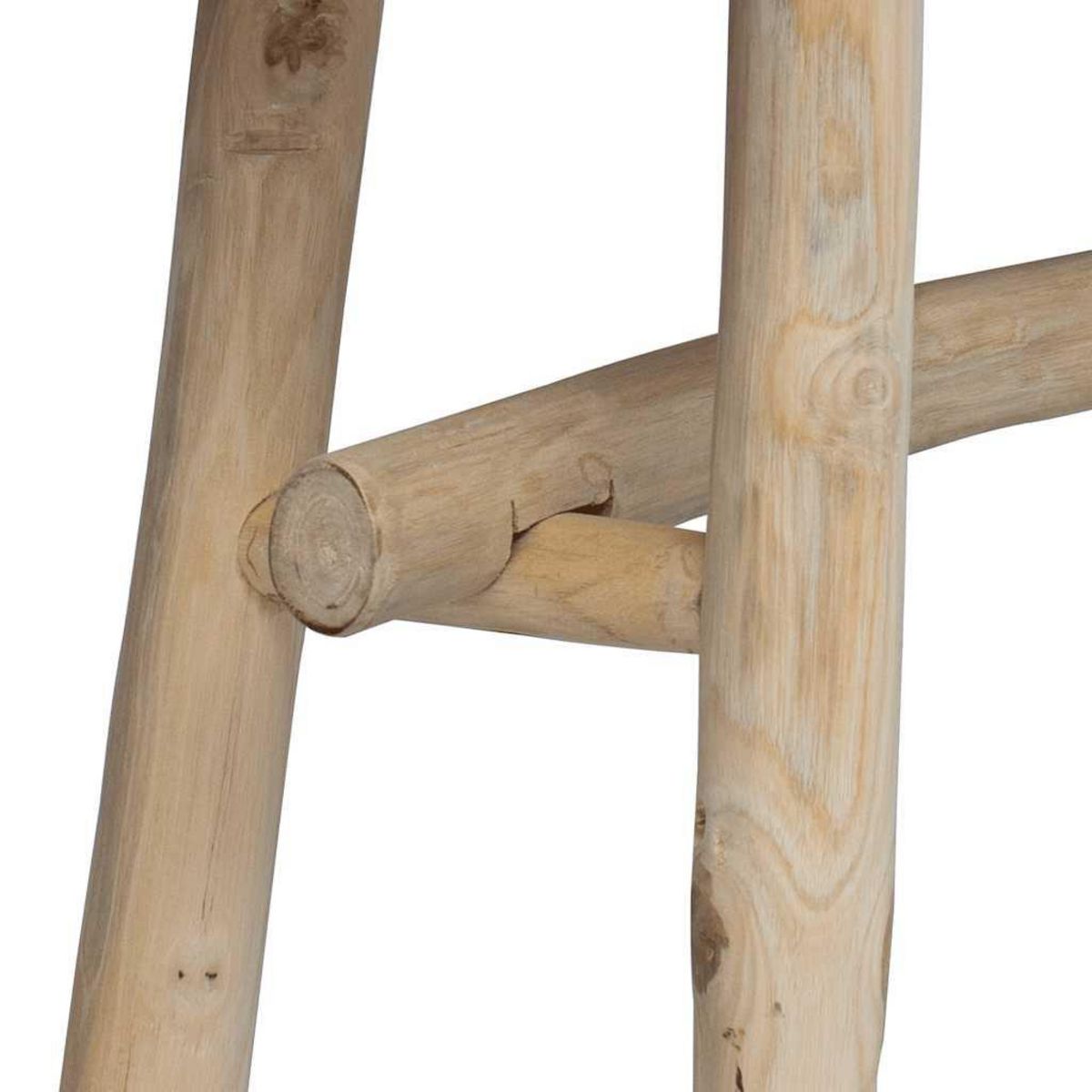 VIDAXL Banc cuir de chevre Teck