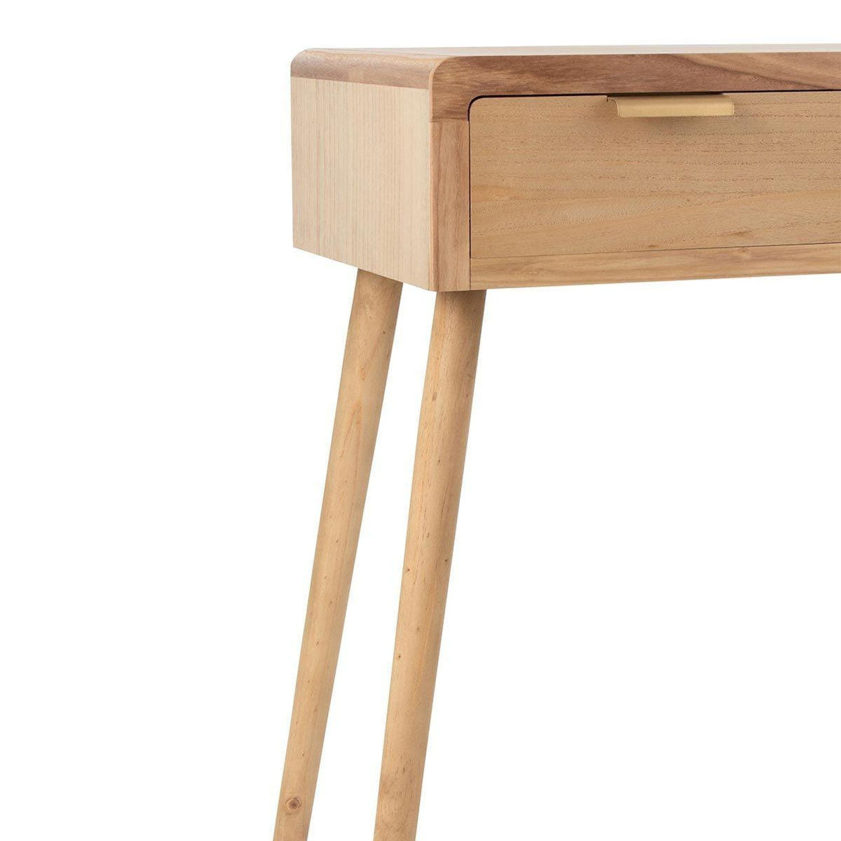 Paris Prix Console 3 Tiroirs en Bois  Nivelo  110cm Naturel