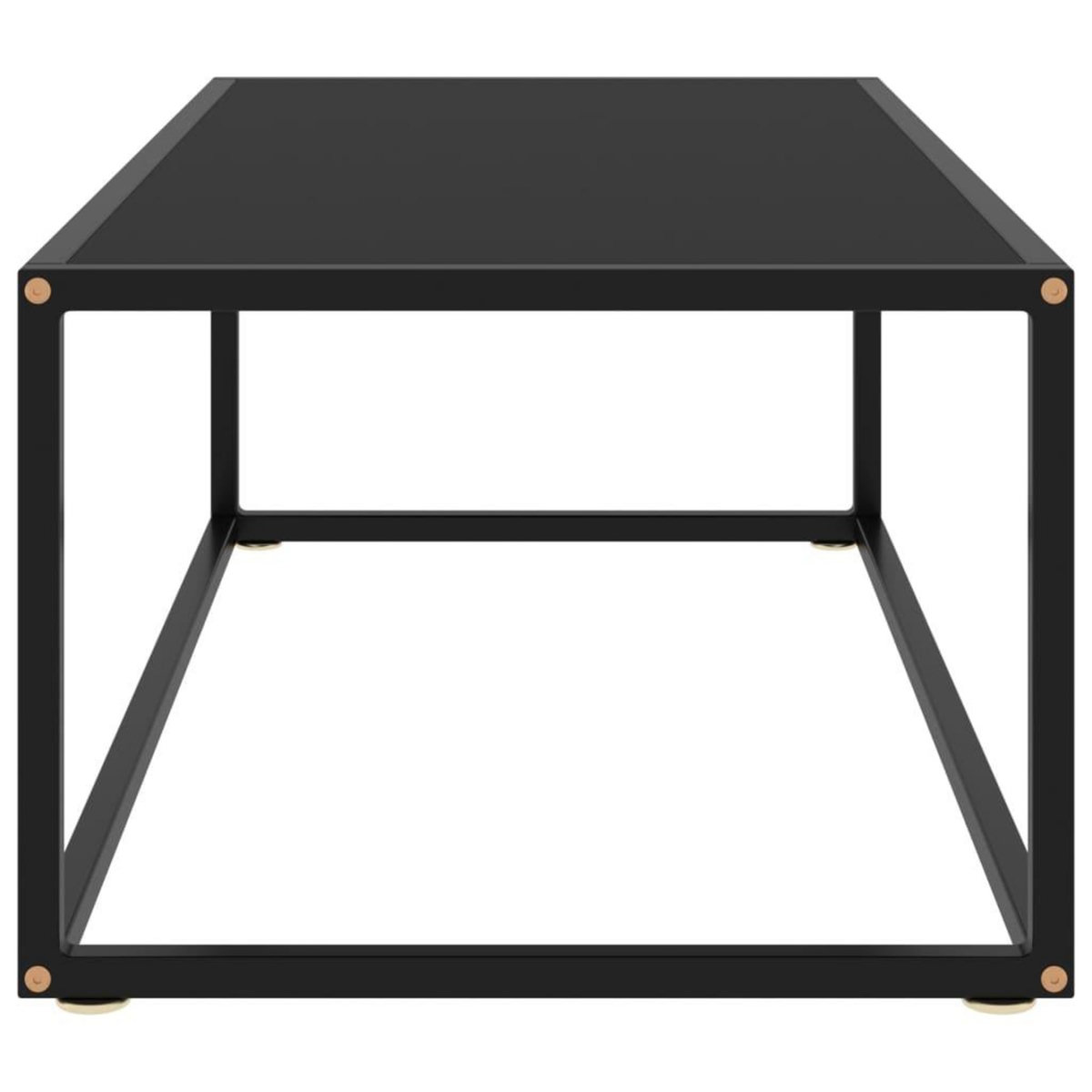 VIDAXL Table basse Noir avec verre noir 100x50x35 cm