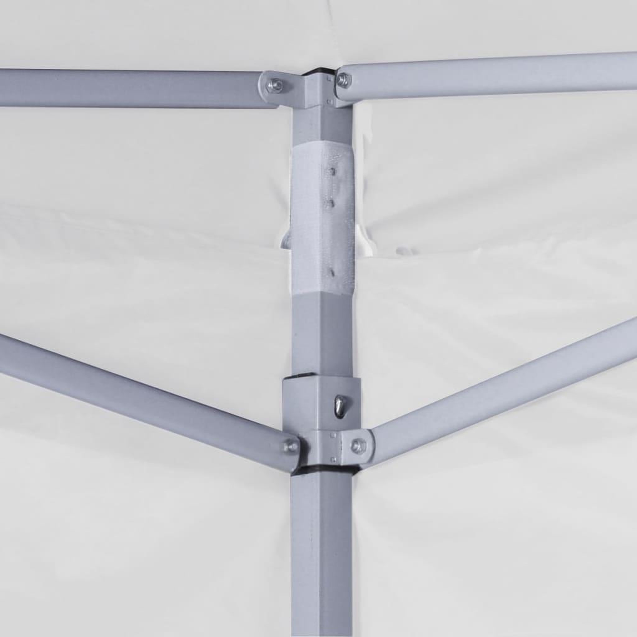 Voir la diapositive 4 : VIDAXL Tente de reception pliable avec 4 parois 2x2 m Acier Blanc