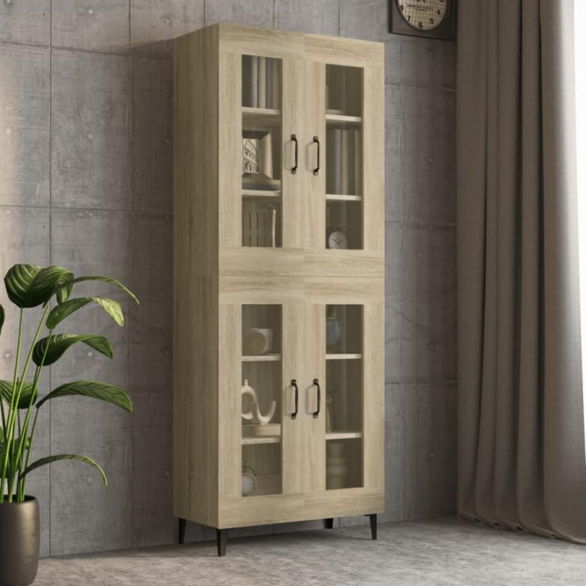 VIDAXL Armoire murale suspendue Chêne sonoma 69,5x34x90 cm