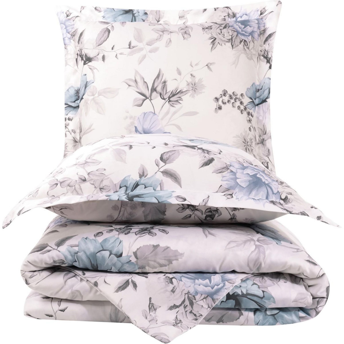 Home collection Parure Housse de couette 3 pcs 240x220 cm 100% satin de coton 82 fils imprimé. Laterna