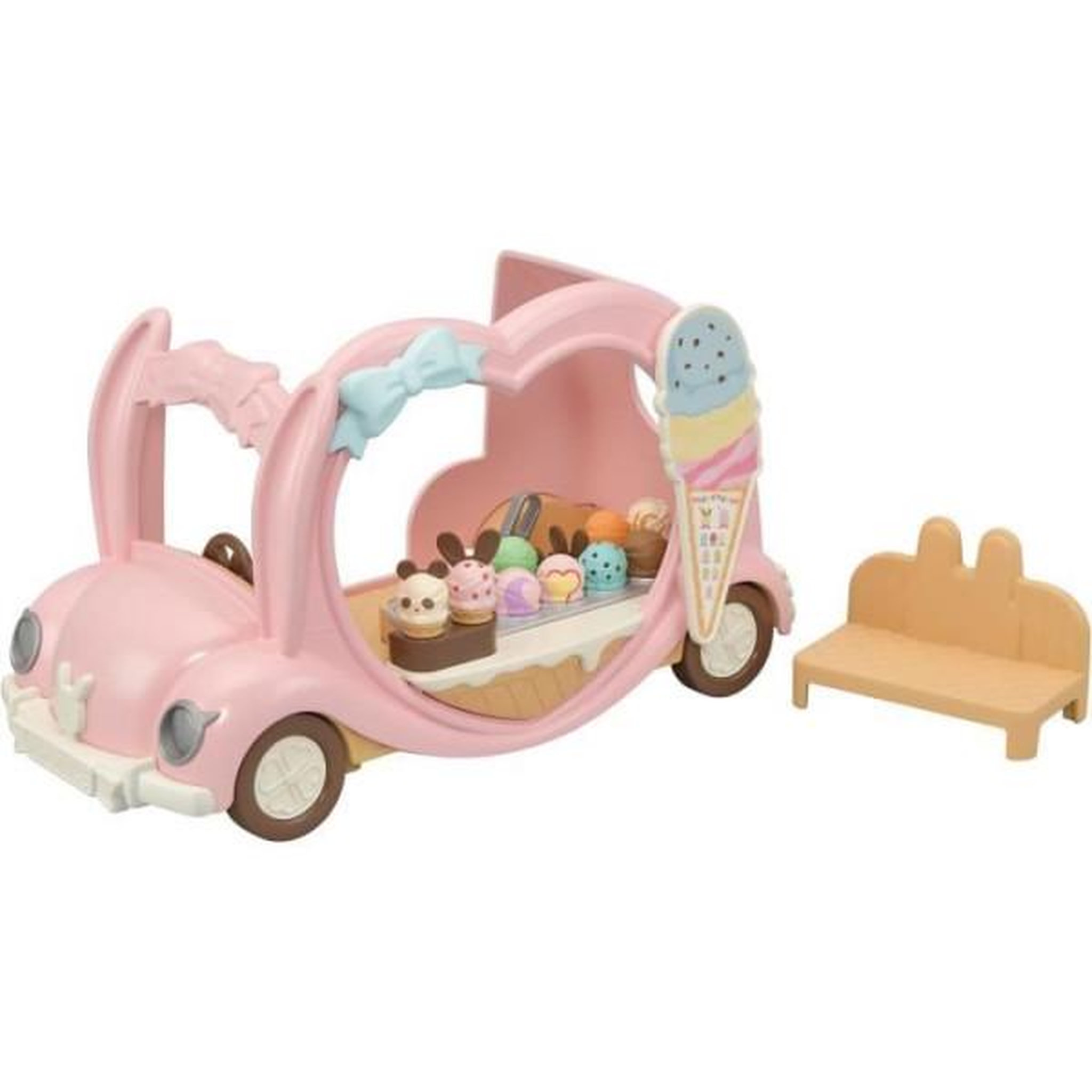 Sylvanian Families Le marchand de glace ambulant - SYLVANIAN FAMILIES - 5651 - Extérieur - Rose - A partir de 3 ans