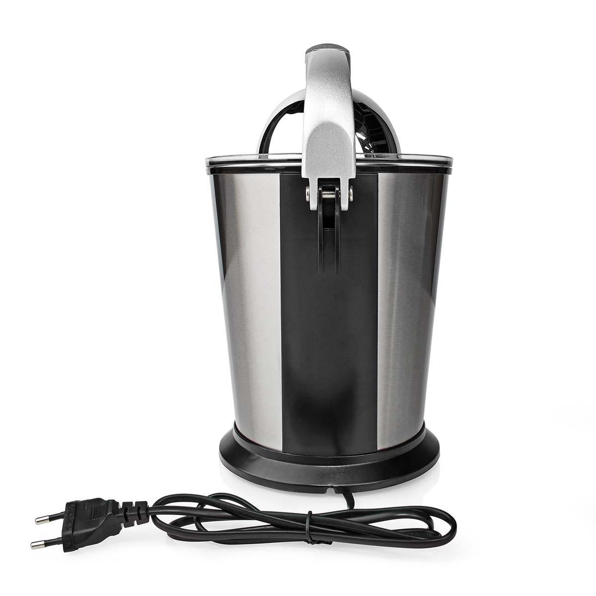 Voir la diapositive 5 : NEDIS Presse-agrumes 100W Inox Silencieux Levier Bec Anti goutte 2 cones Haute Qualité NEDIS