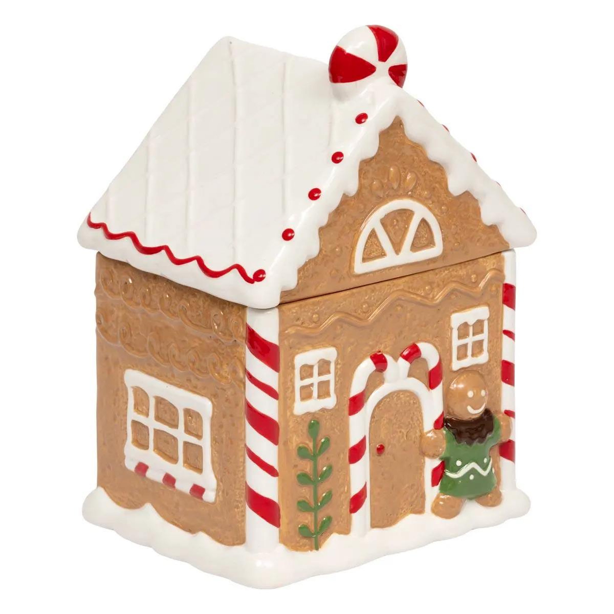 ATMOSPHERA Pot à biscuits de noël  maison  25cm marron