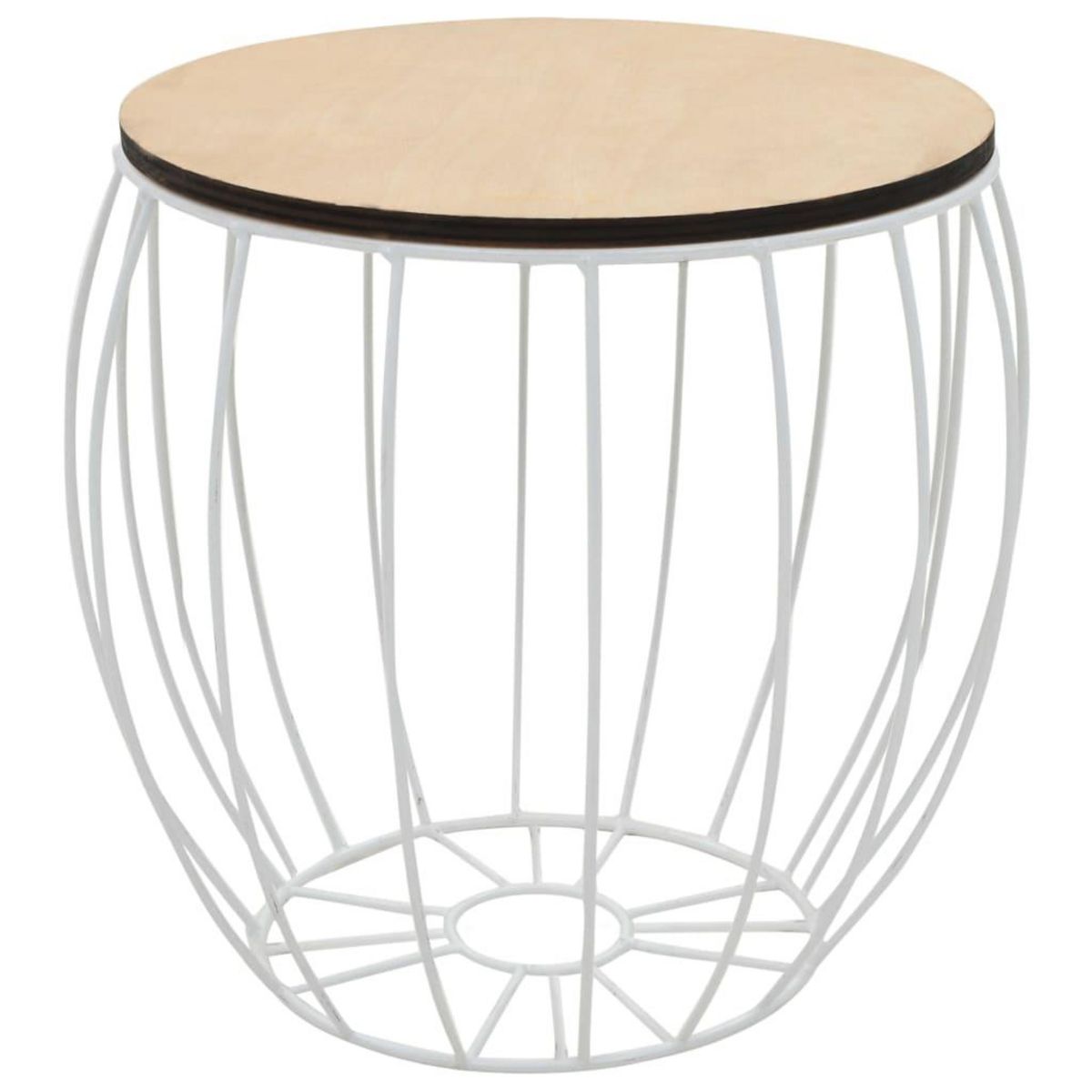 VIDAXL Ensemble de table basse Contreplaque de peuplier Fer 3 pcs