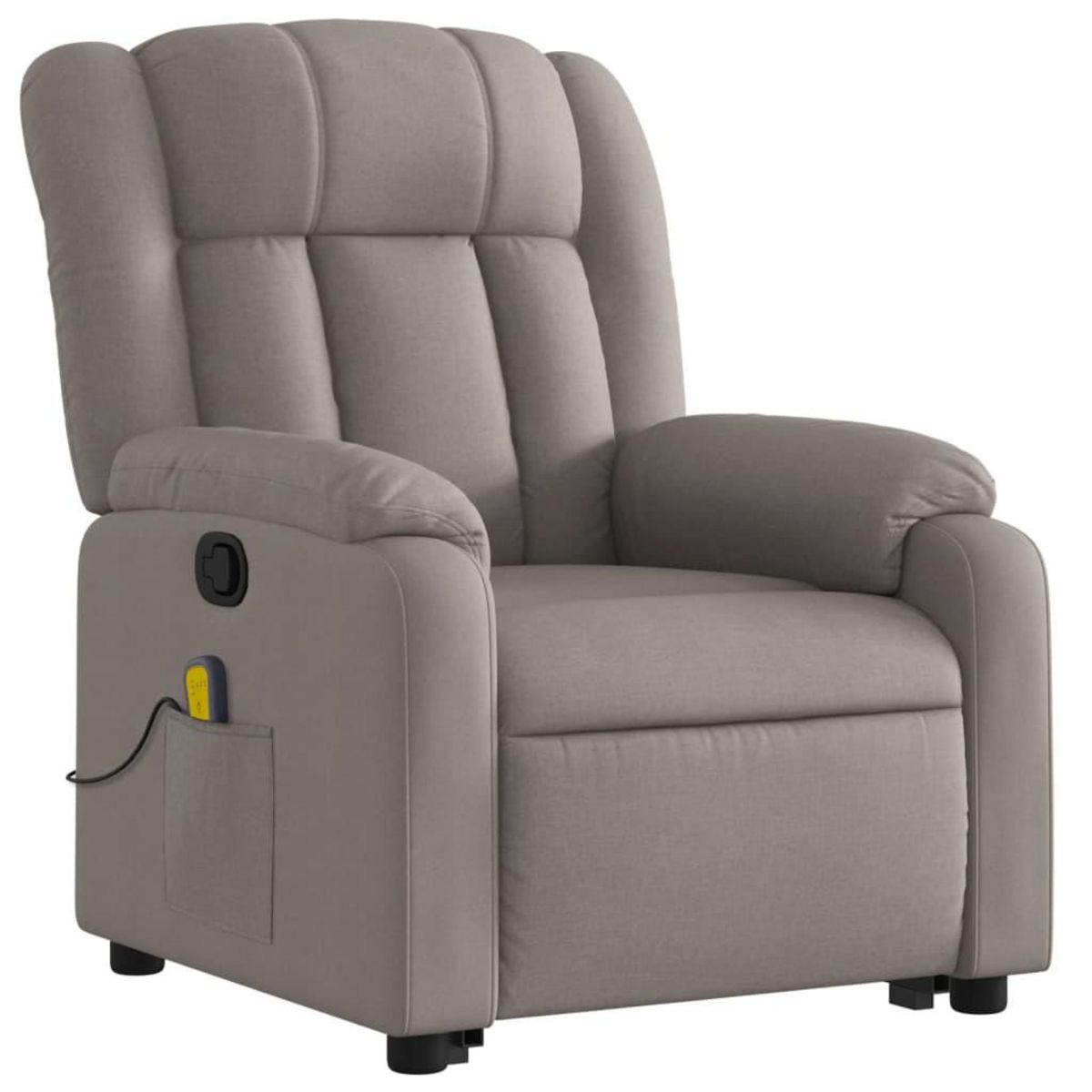 VIDAXL Fauteuil inclinable de massage Taupe Tissu