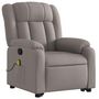 Voir la diapositive 4 : VIDAXL Fauteuil inclinable de massage Taupe Tissu
