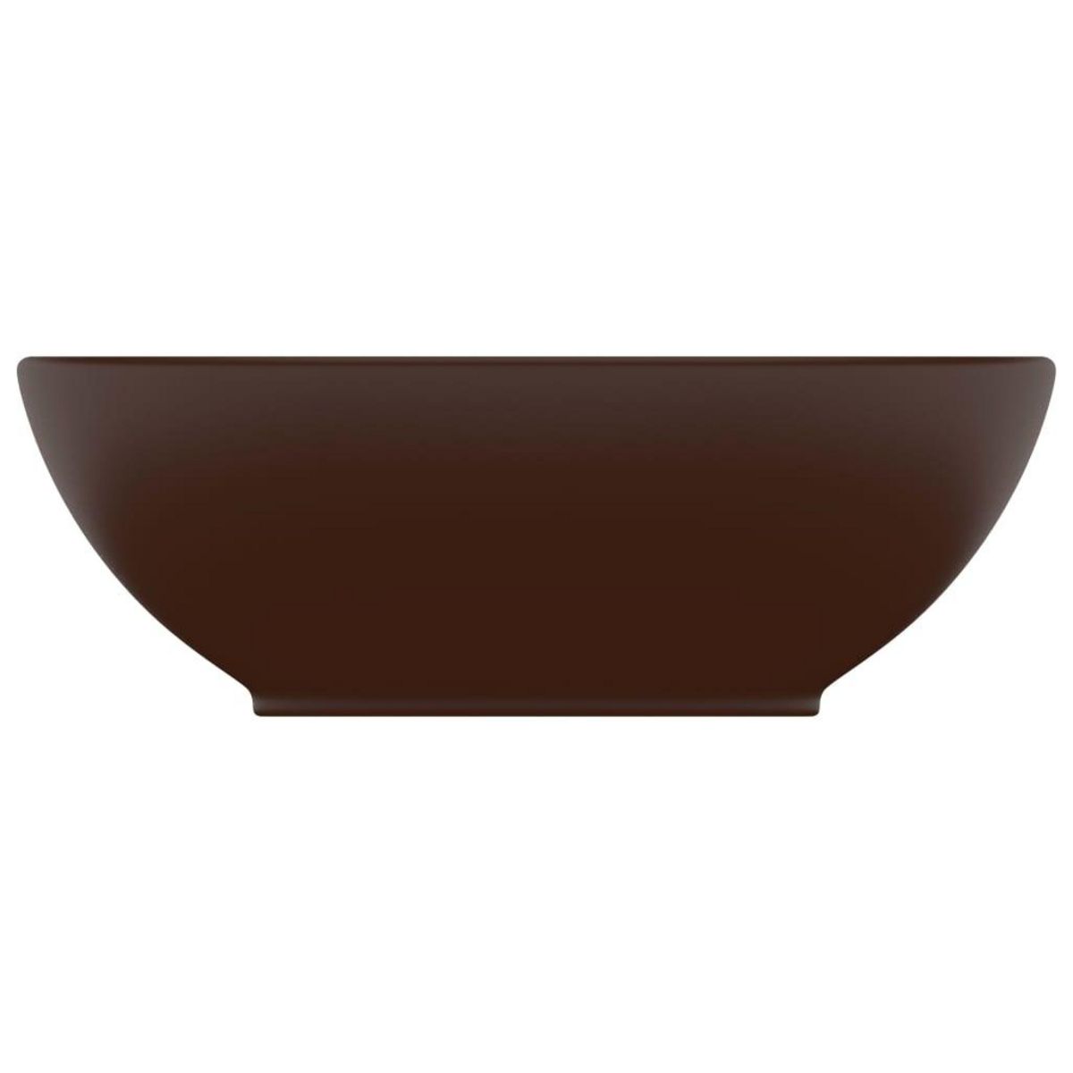 VIDAXL Lavabo ovale de luxe Marron fonce mat 40x33 cm Ceramique