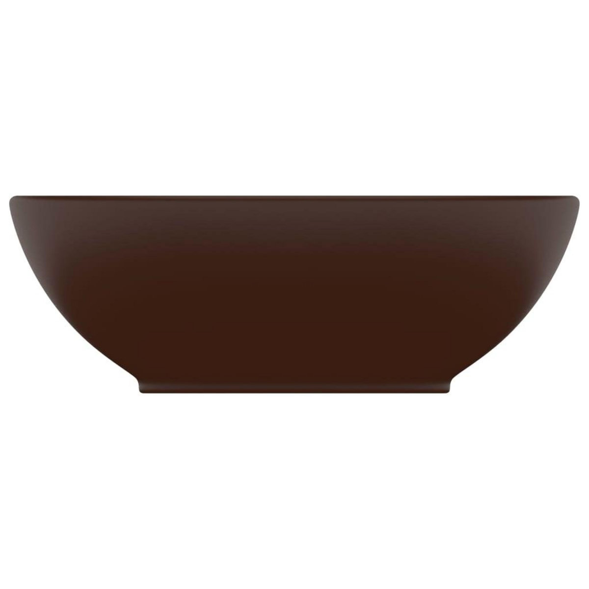 VIDAXL Lavabo ovale de luxe Marron fonce mat 40x33 cm Ceramique