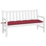 Voir la diapositive 3 : VIDAXL Coussin de banc de jardin rouge bordeaux 150x50x7 cm