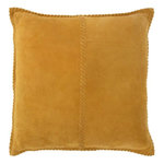 Paris Prix Coussin Déco en Cuir  Coleman  45x45cm Jaune