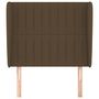 Voir la diapositive 3 : VIDAXL Tete de lit avec oreilles Marron fonce 93x23x118/128 cm Tissu