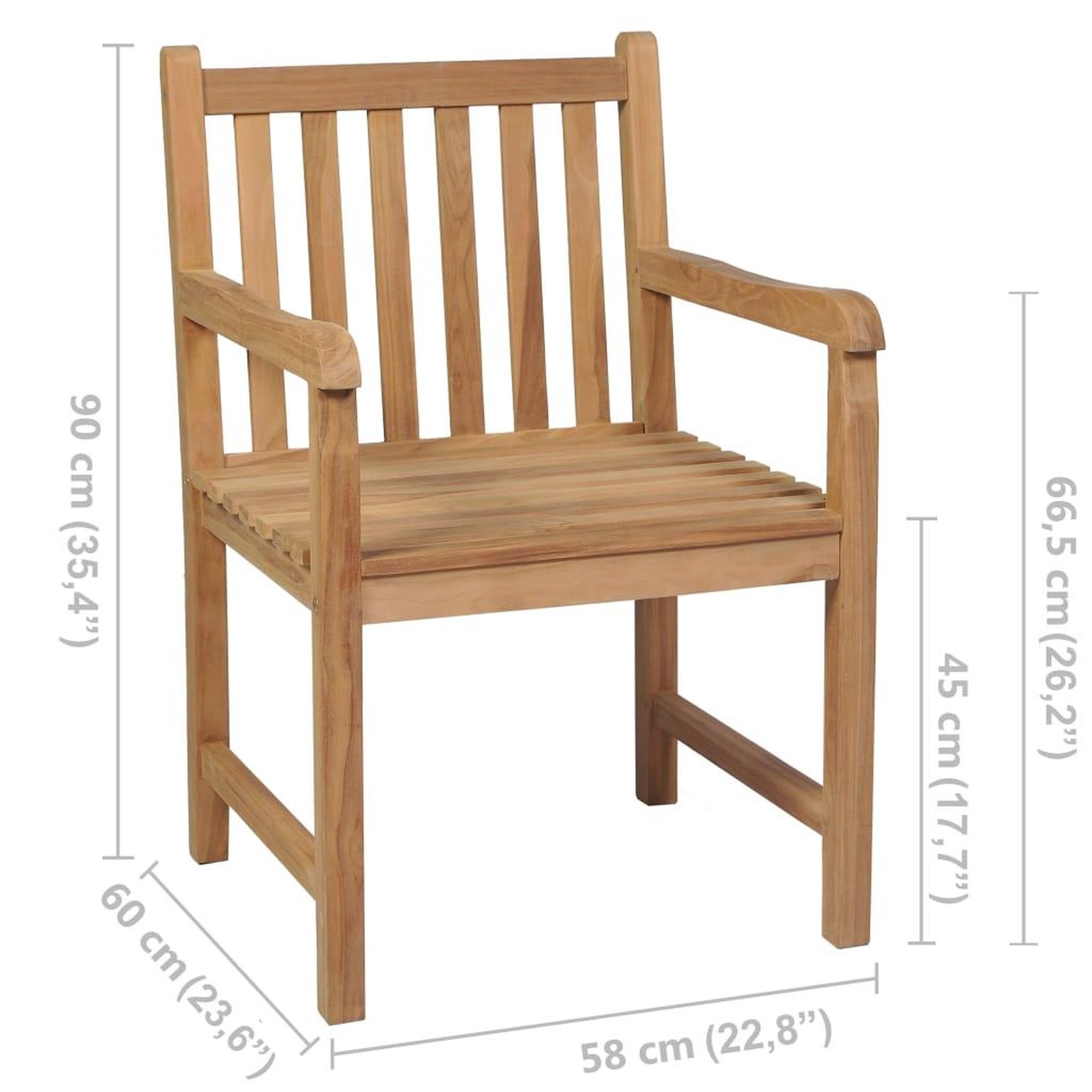 Voir la diapositive 6 : VIDAXL Chaises de jardin lot de 6 et coussins blanc creme Teck solide