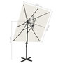 Voir la diapositive 6 : VIDAXL Parasol de jardin en porte-a-faux a double toit Sable 250x250cm