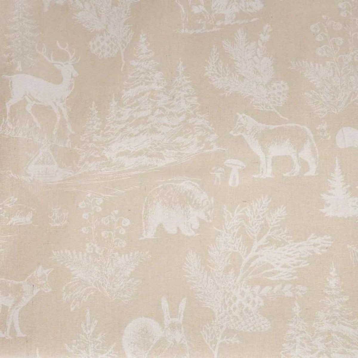 ATMOSPHERA Nappe Déco  Animaux  140x240cm Beige