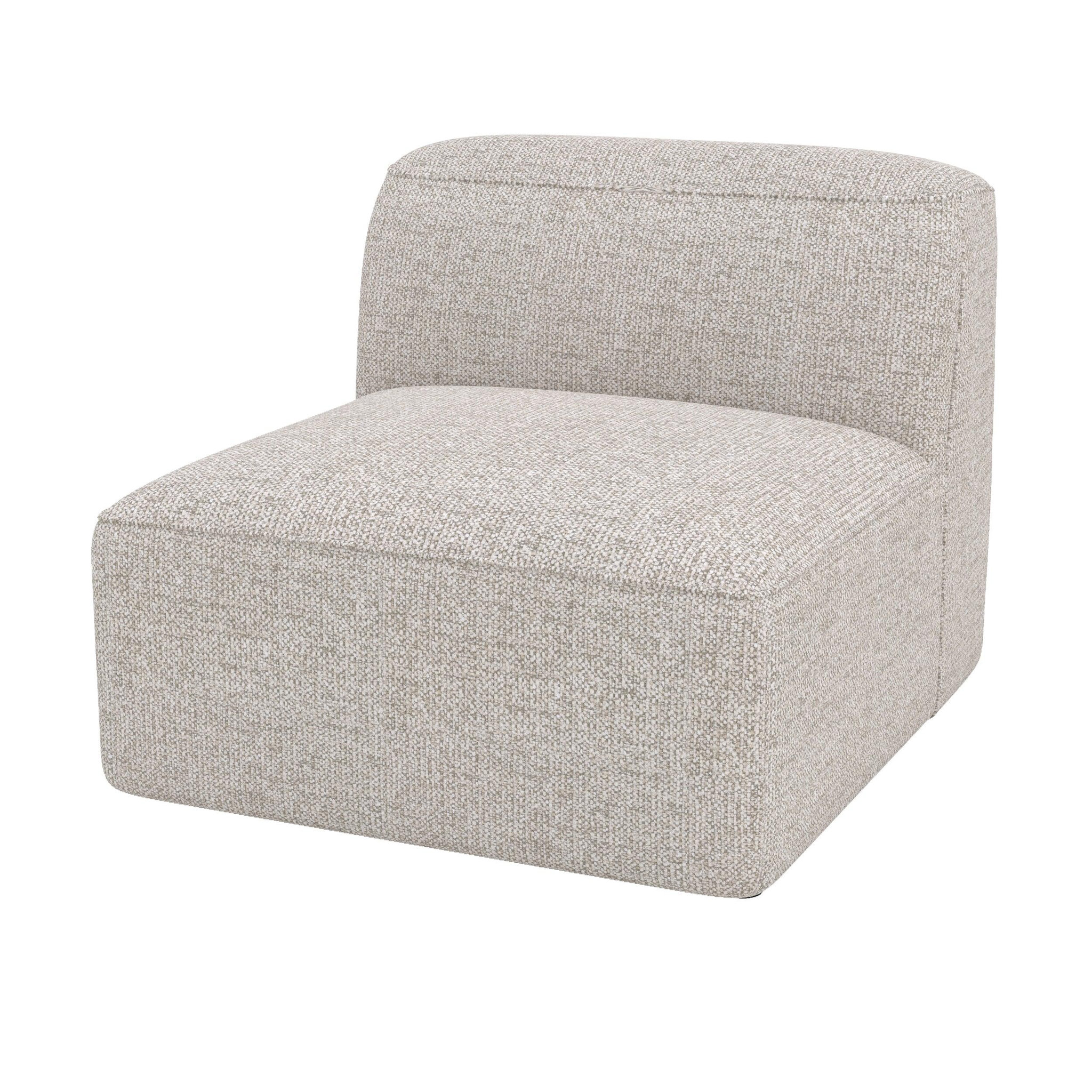 MAISON PAVANE Chauffeuse pour canapé modulable en tissu beige-Hestia