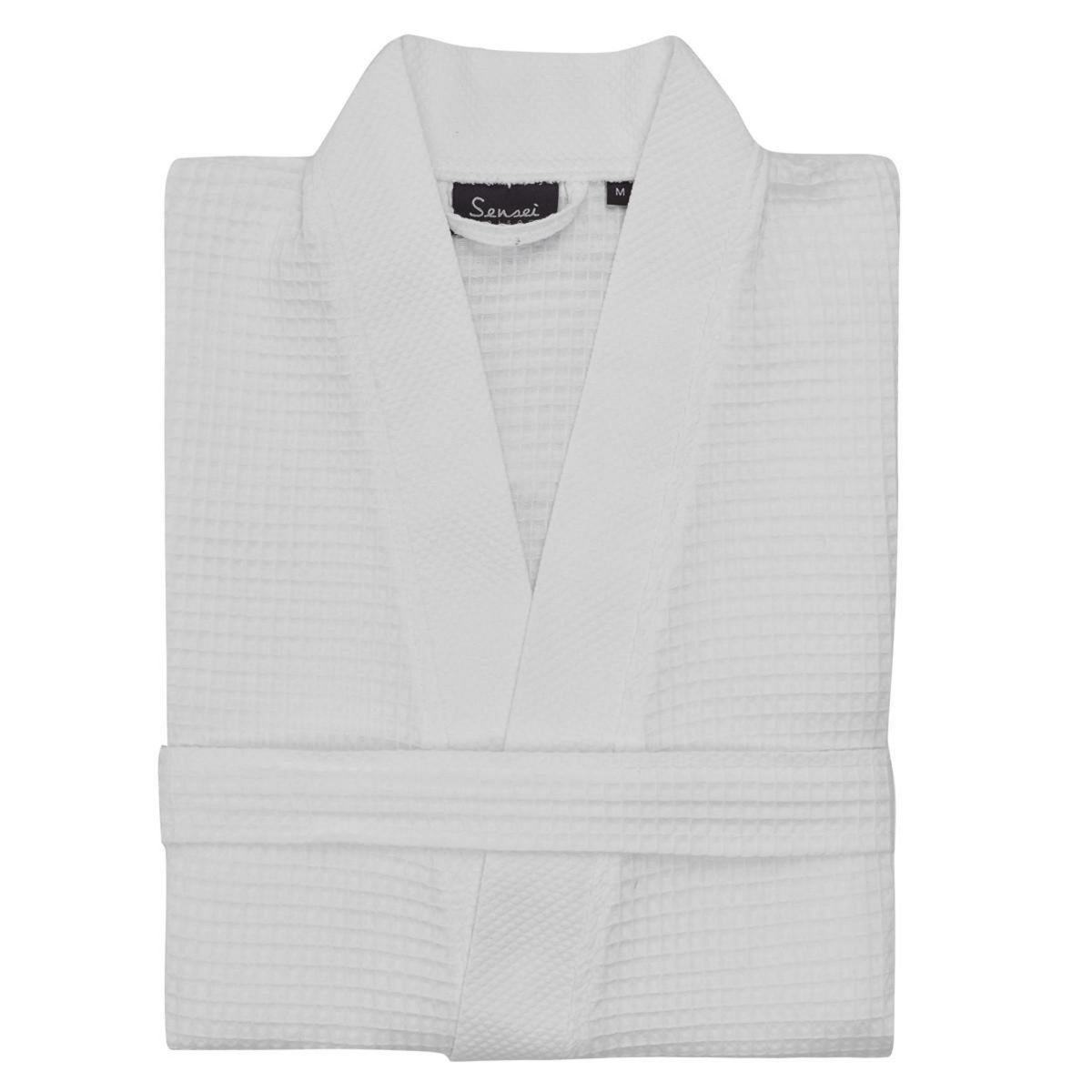Sensei Maison Peignoir court femme nid d'Abeille col piqué SPA