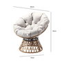Voir la diapositive 5 : CONCEPT USINE Fauteuil effet rotin avec coussin PAPASAN