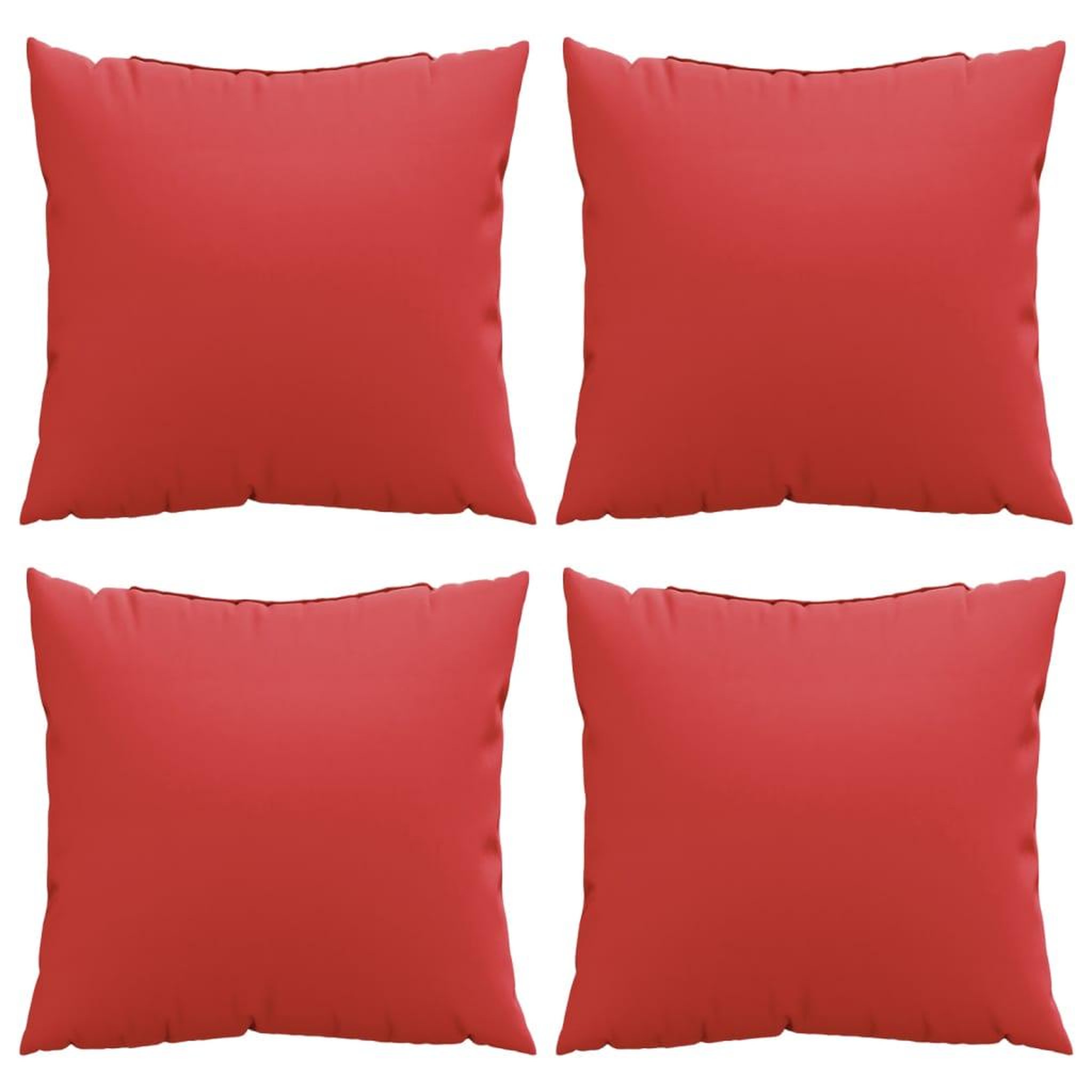 Voir la diapositive 4 : VIDAXL Coussins de canape lot de 4 rouge 40x40 cm tissu