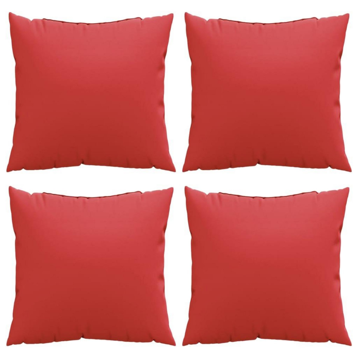 VIDAXL Coussins de canape lot de 4 rouge 40x40 cm tissu