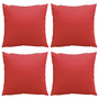 Voir la diapositive 4 : VIDAXL Coussins de canape lot de 4 rouge 40x40 cm tissu