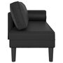 Voir la diapositive 4 : VIDAXL Chaise longue avec coussins noir similicuir
