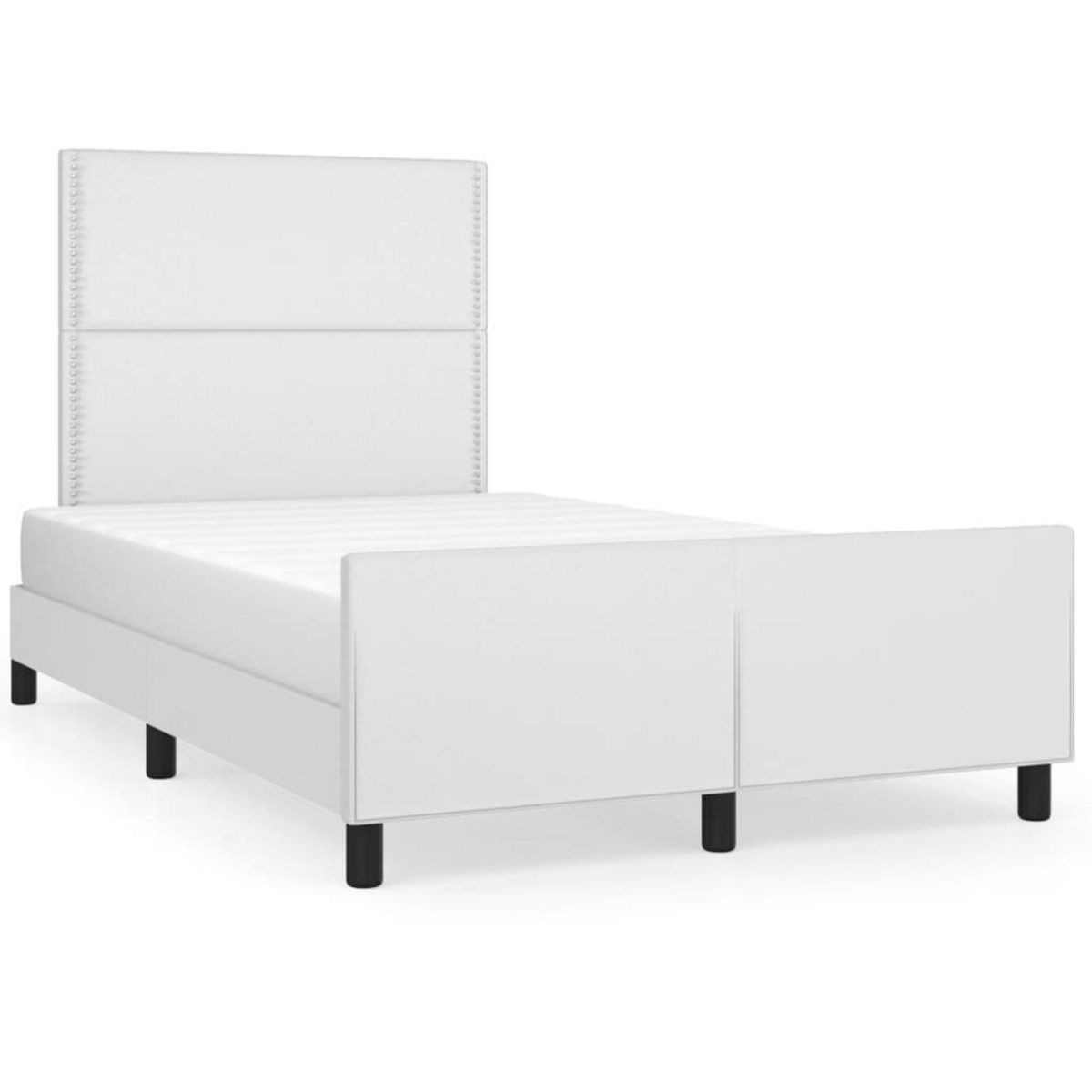 VIDAXL Cadre de lit sans matelas blanc 120x200 cm similicuir