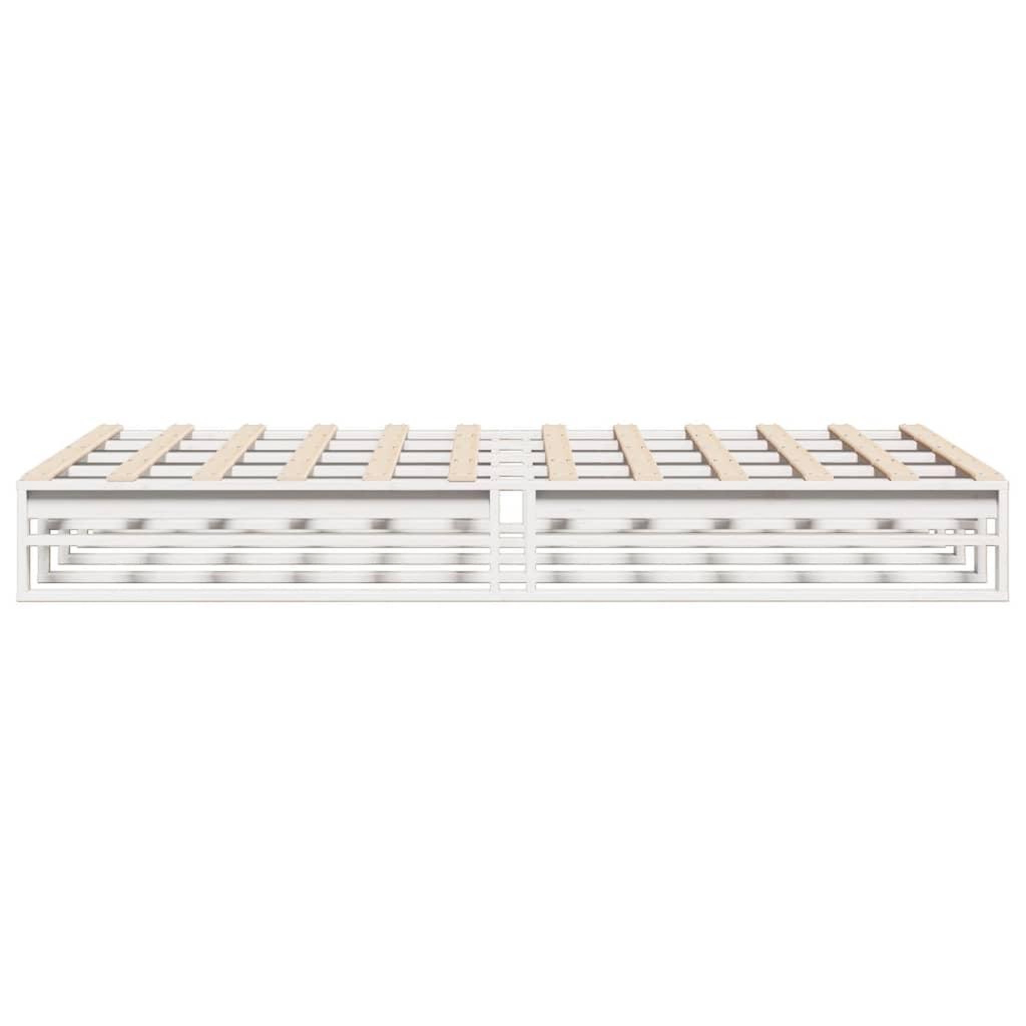 Voir la diapositive 5 : VIDAXL Cadre de lit sans matelas blanc 135x190 cm bois de pin massif