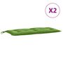 Voir la diapositive 4 : VIDAXL Coussins de banc de jardin lot de 2 vert melange tissu