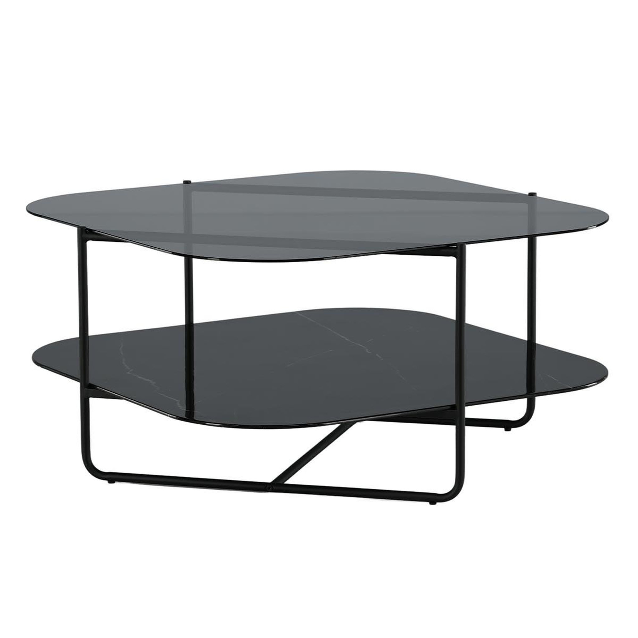 Paris Prix Table basse en verre  un-line  85cm noir