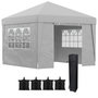 Voir la diapositive 1 : OUTSUNNY Tonnelle barnum pop-up pliant 2,98L x 2,98l x 2,75H m sacs de lestage et transport inclus gris