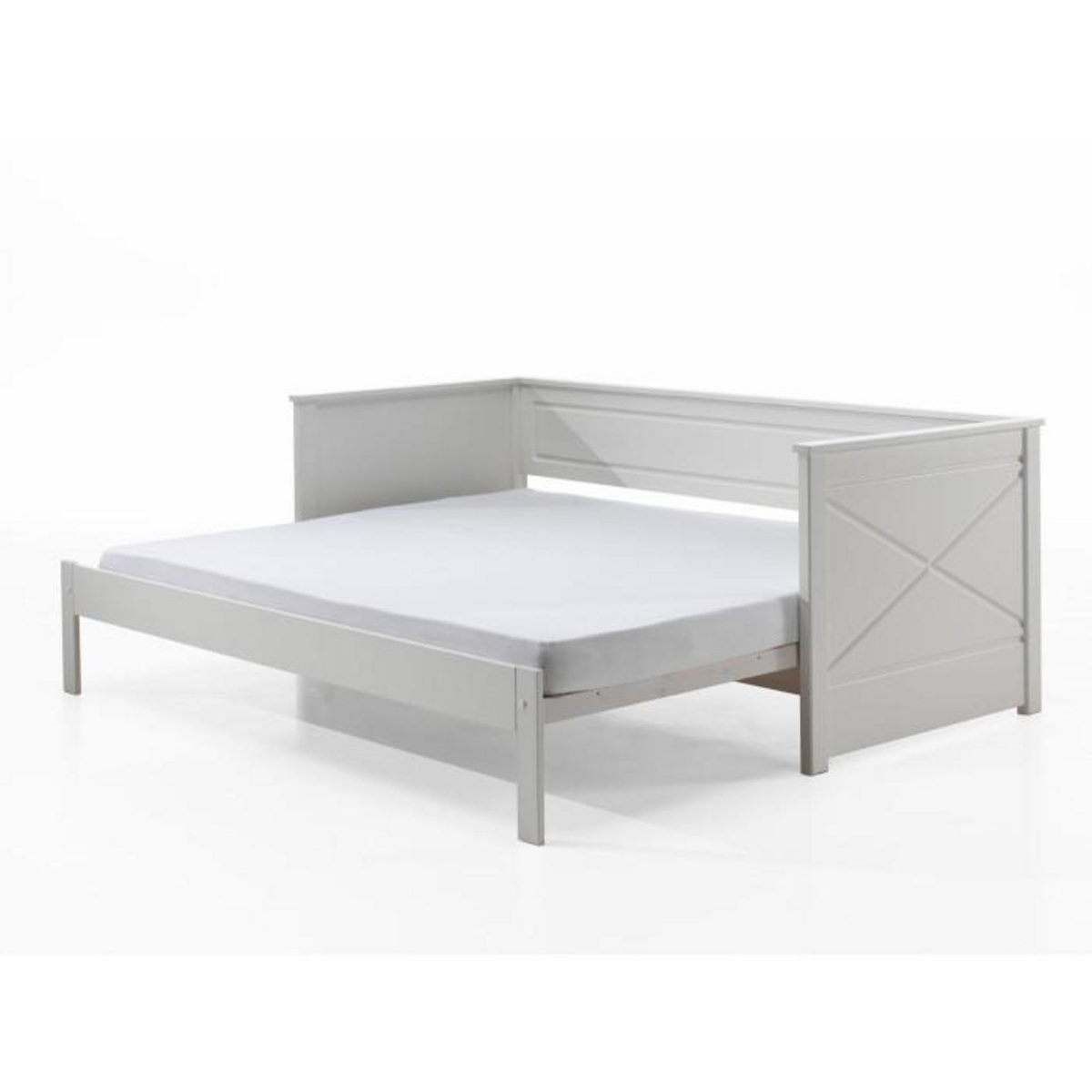 Paris Prix Lit Capitaine Amovible Enfant  Pino  90x200cm Blanc