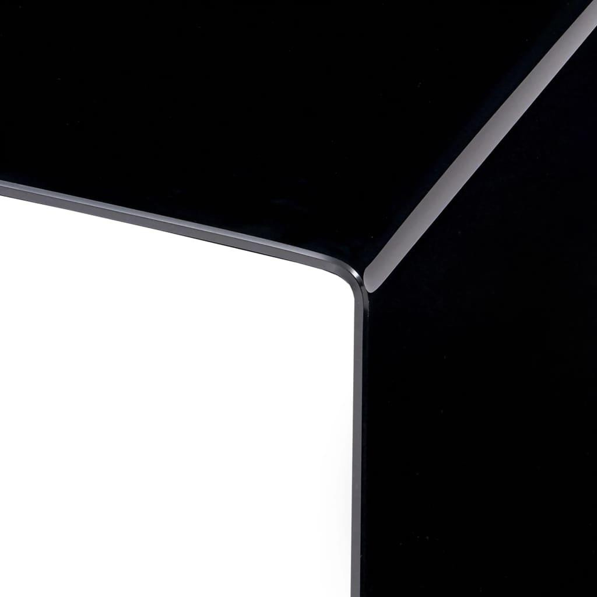 Voir la diapositive 4 : VIDAXL Table basse noir 50x50x45 cm verre trempe
