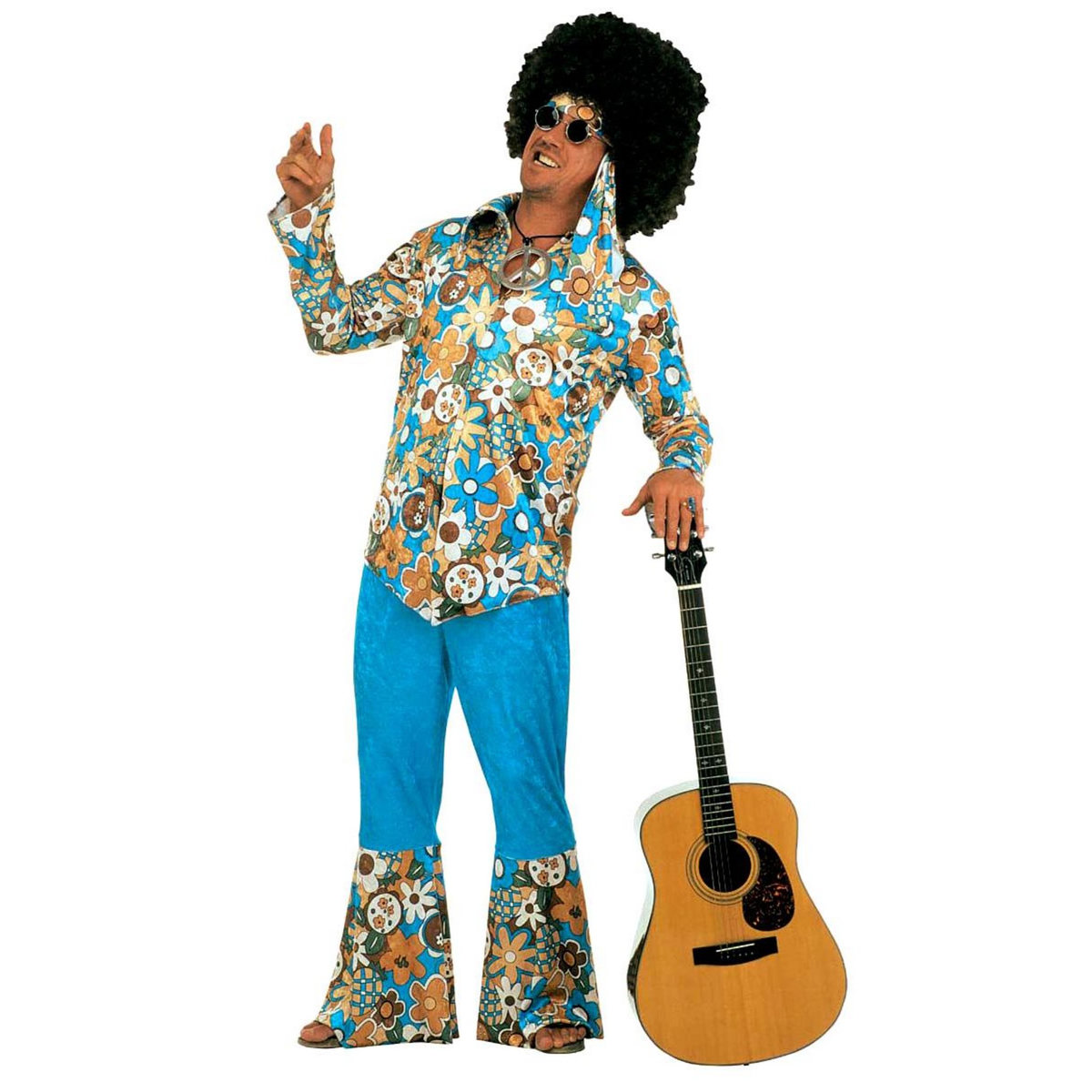 WIDMANN Déguisement Hippie Grande Taille - XL