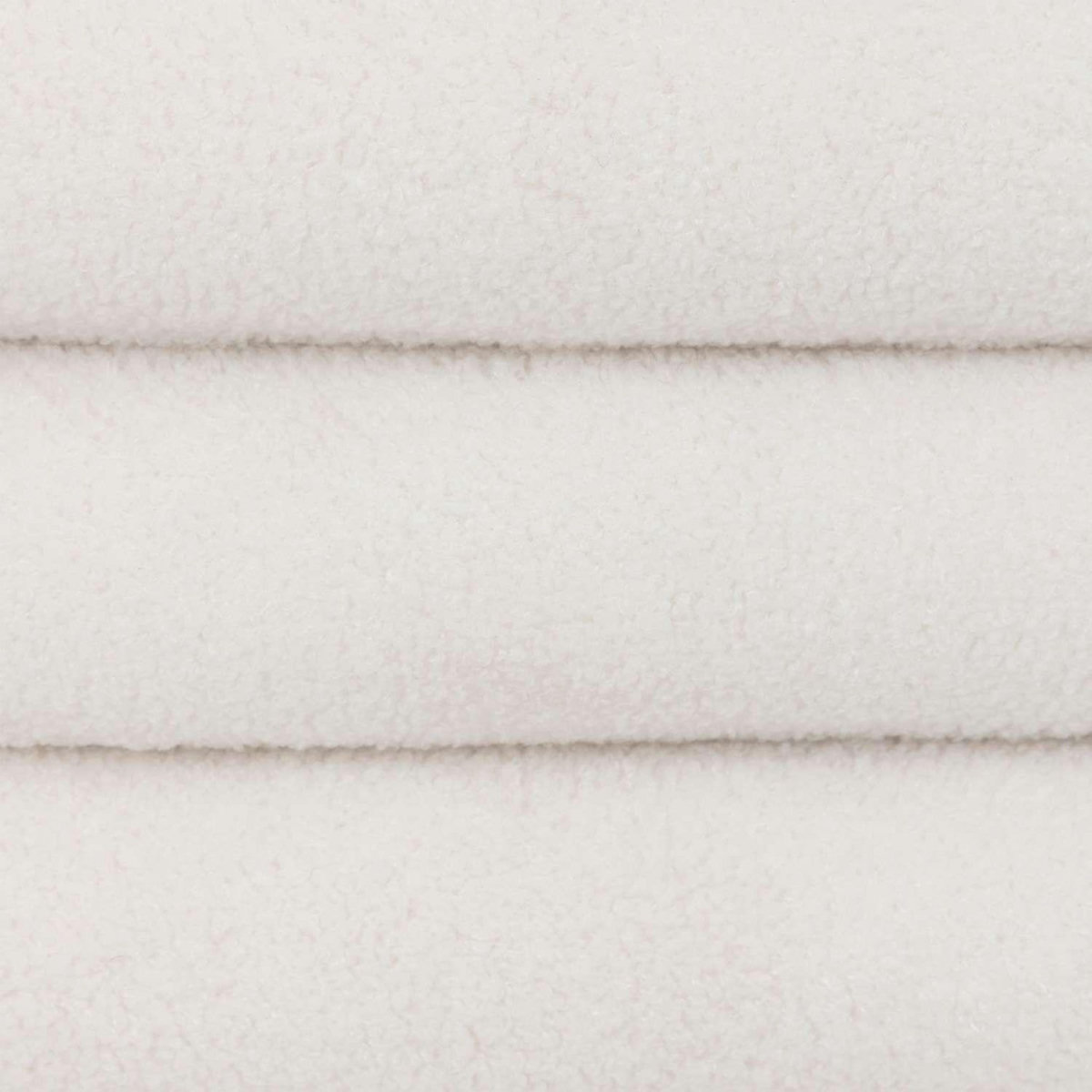 ATMOSPHERA Pouf de rangement en bouclette GUILIA - Blanc