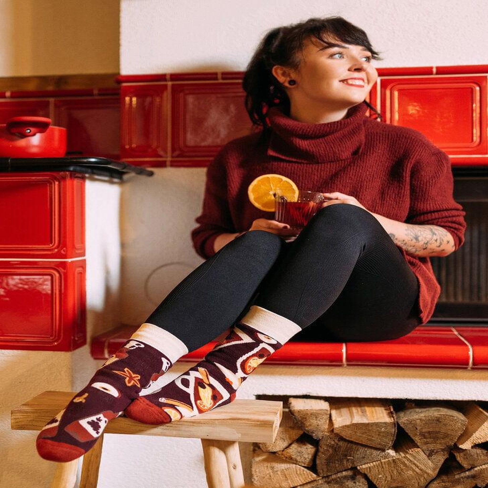 Voir la diapositive 4 : DEDOLES Chaussettes chaudes vin chaud