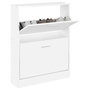 Voir la diapositive 3 : VIDAXL Armoire a chaussure Blanc brillant 59x17x81 cm Bois ingenierie