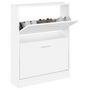 Voir la diapositive 3 : VIDAXL Armoire a chaussure Blanc brillant 59x17x81 cm Bois ingenierie