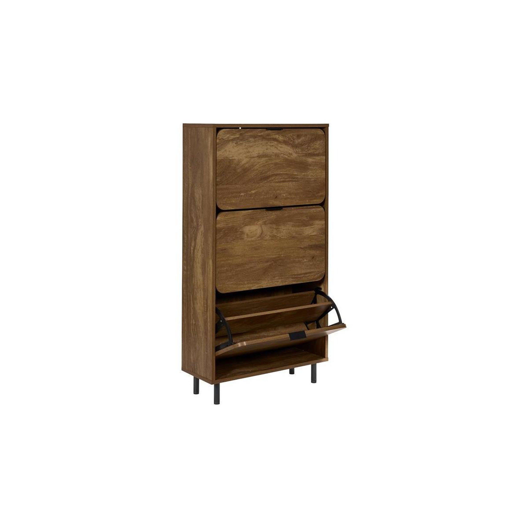 Voir la diapositive 4 : The Home Deco Factory Meuble à chaussures 3 tiroirs  heritage  113cm marron