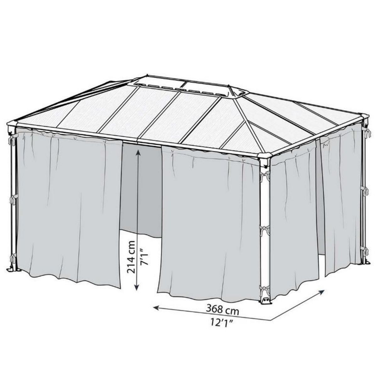 Palram Set de 4 moustiquaires pour tonnelles - 703320