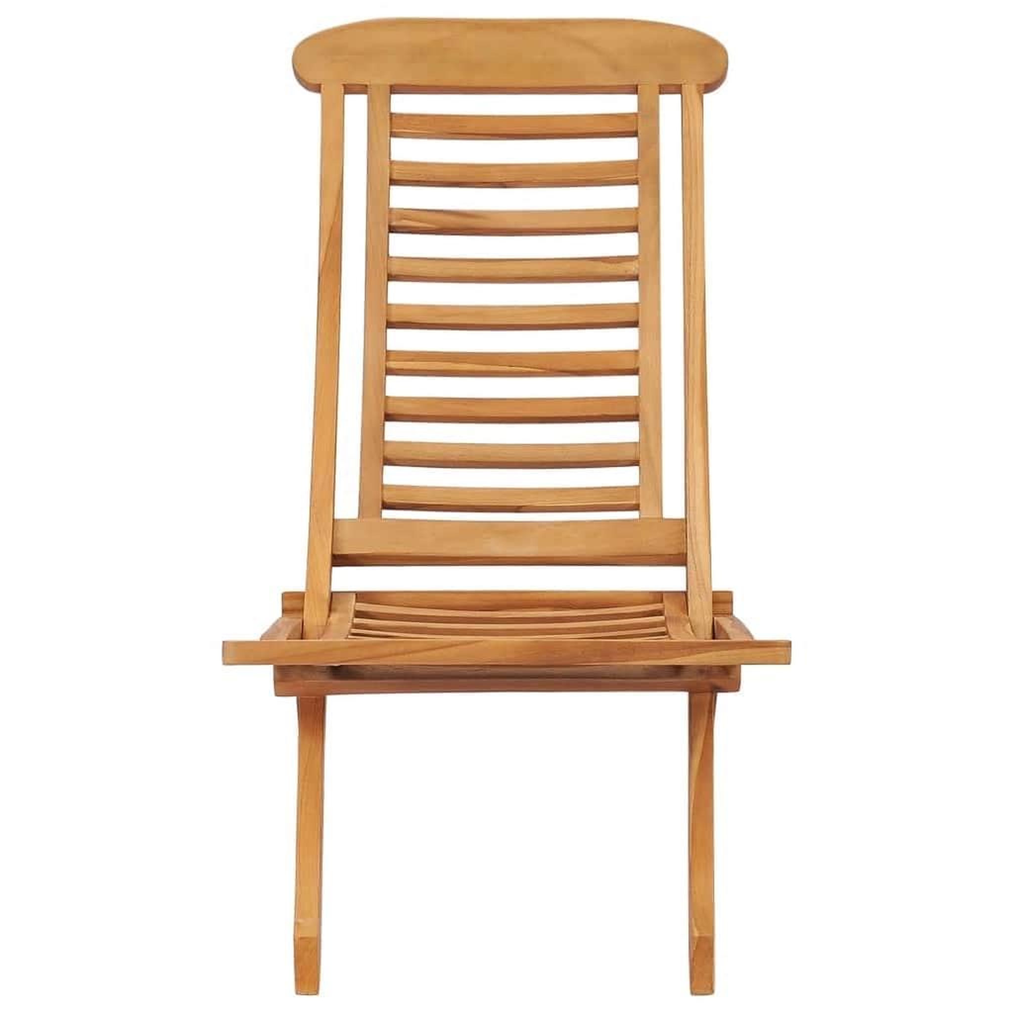 Voir la diapositive 2 : VIDAXL Chaise pliante 50x90x69 cm en bois massif de teck