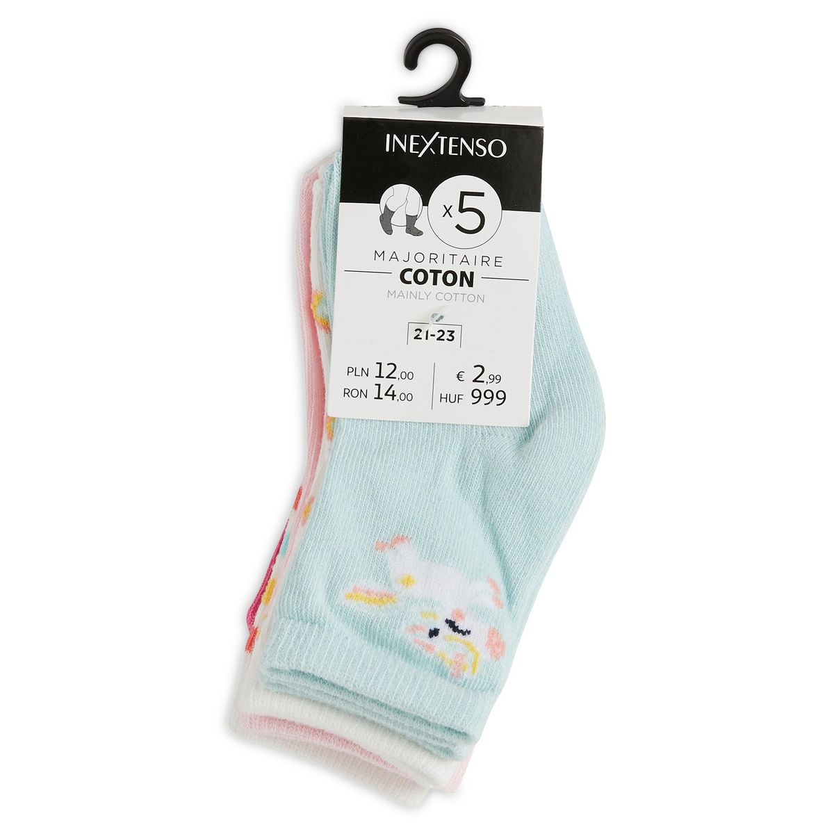 IN EXTENSO Lot de 5 paires de chaussettes fantaisies bébé fille