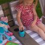 Voir la diapositive 4 : Kidkraft Bain de soleil double pour enfant avec porte gobelets - Gris