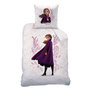 Voir la diapositive 4 : Reine des neiges Parure housse de couette coton réversible Elsa et Anna REINE DES NEIGES