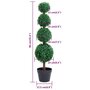 Voir la diapositive 5 : VIDAXL Plante de buis artificiel avec pot Forme de boule Vert 90 cm