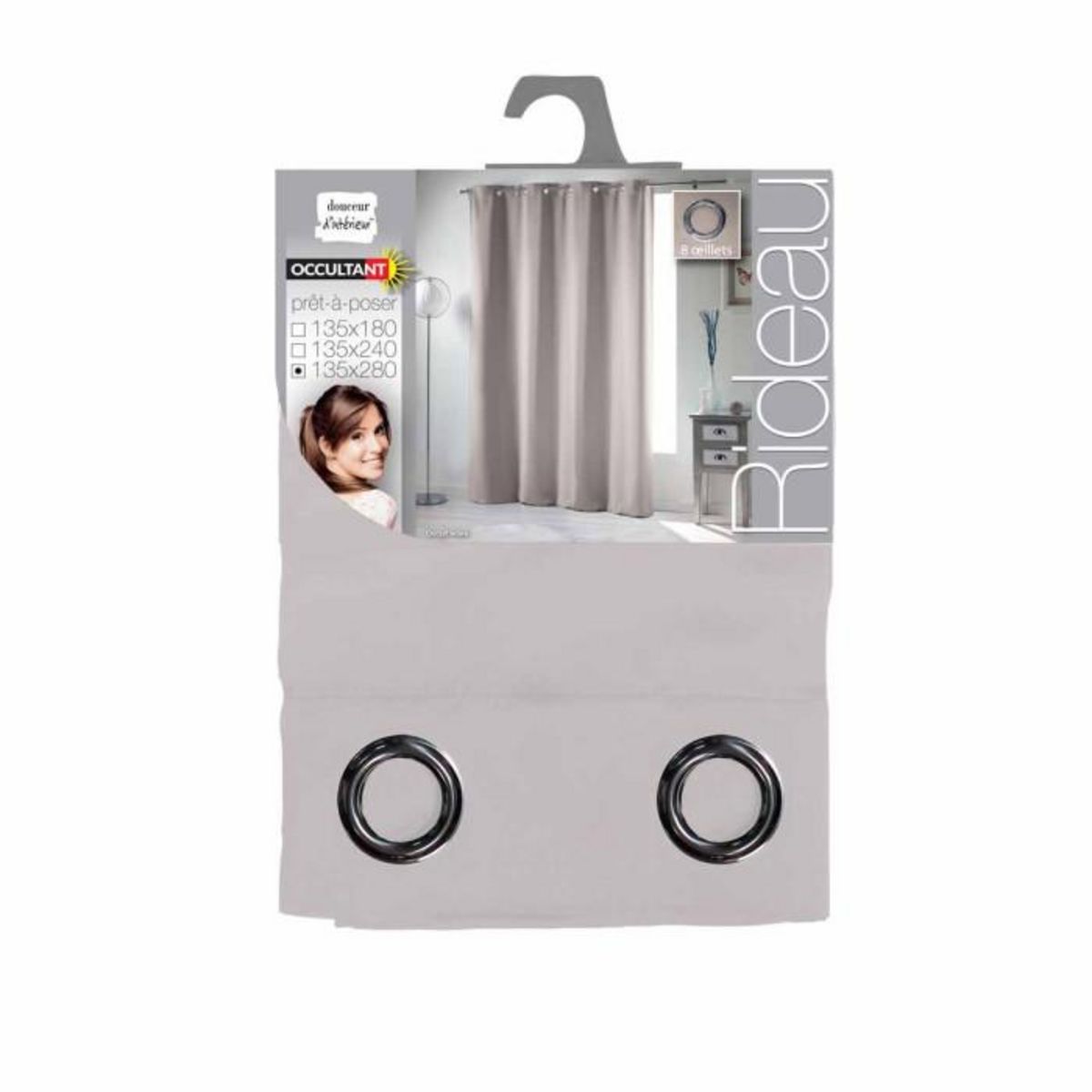 Paris Prix Rideau Occultant  Occult  135x280cm Ivoire