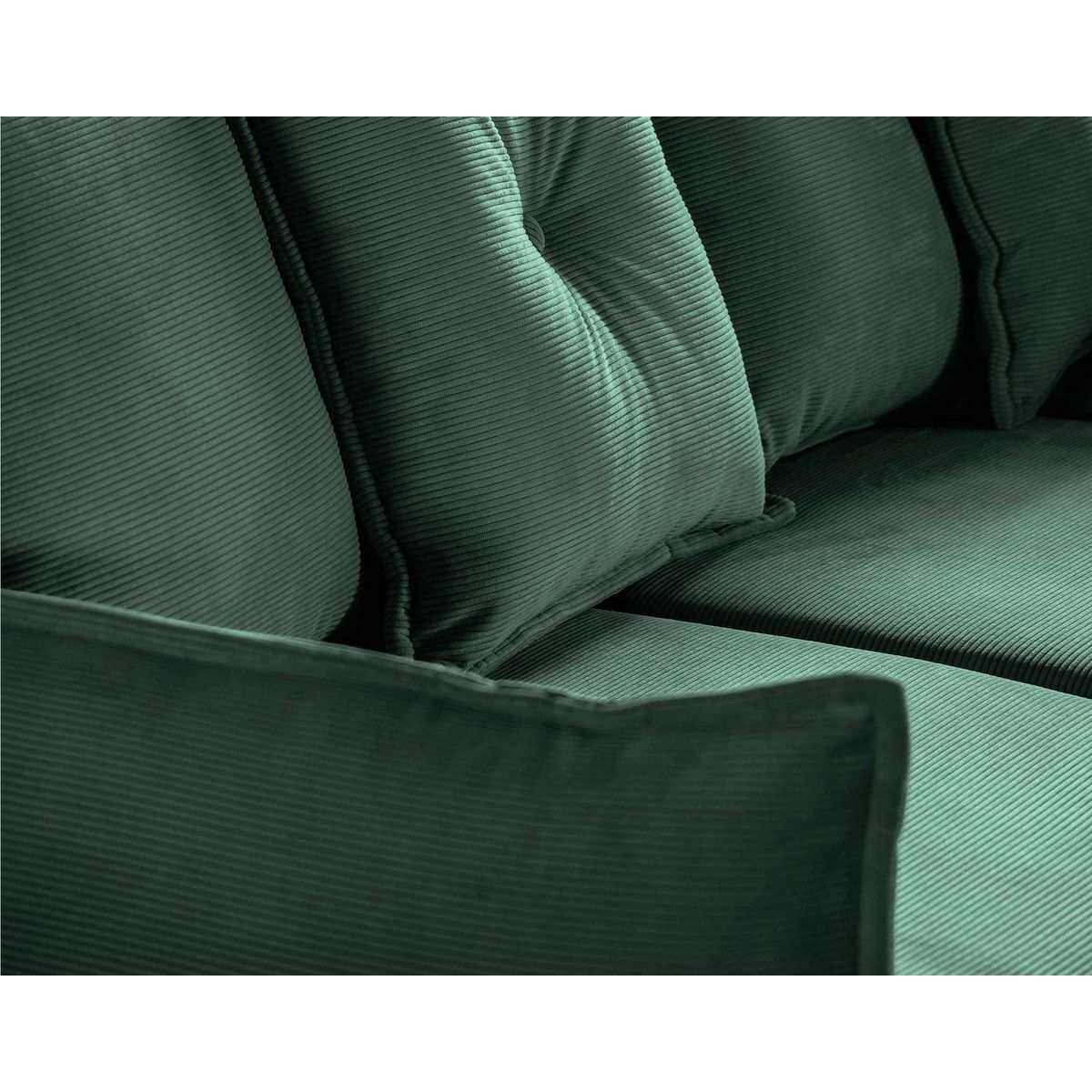 BEST MOBILIER Lena - canapé d'angle droit 5 places - convertible avec coffre - en velours côtelé