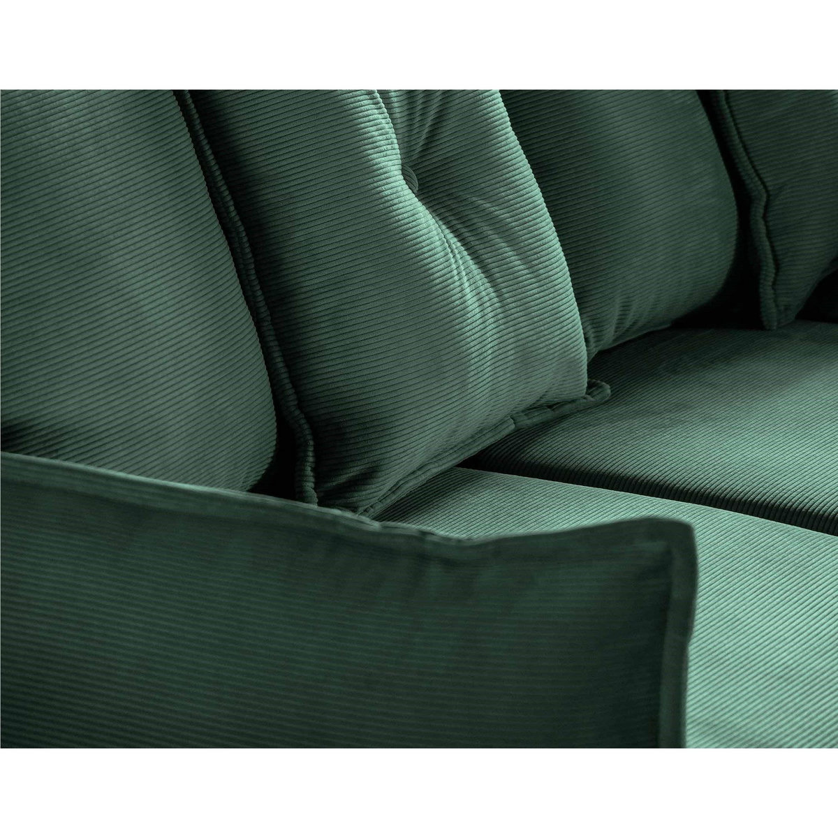 BEST MOBILIER Lena - canapé d'angle droit 5 places - convertible avec coffre - en velours côtelé