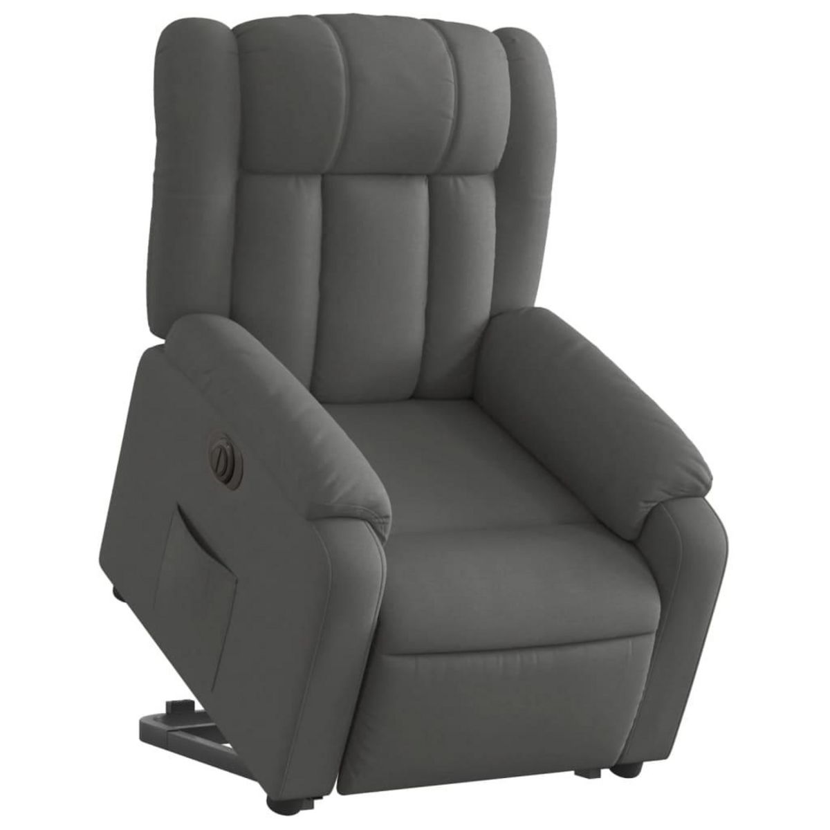 VIDAXL Fauteuil inclinable electrique gris fonce tissu